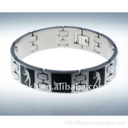 custom titanium sports bracelet for men